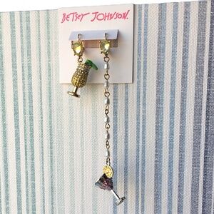 Betsey Johnson Cocktail Earrings NWT